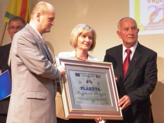 Delegat u Domu naroda PSBiH, Borjana Krišto povodom obilježavanja Dana Evrope dobila priznanje Evropskog pokreta u BiH „Evropska parlamentarka Bosne i Hercegovine“